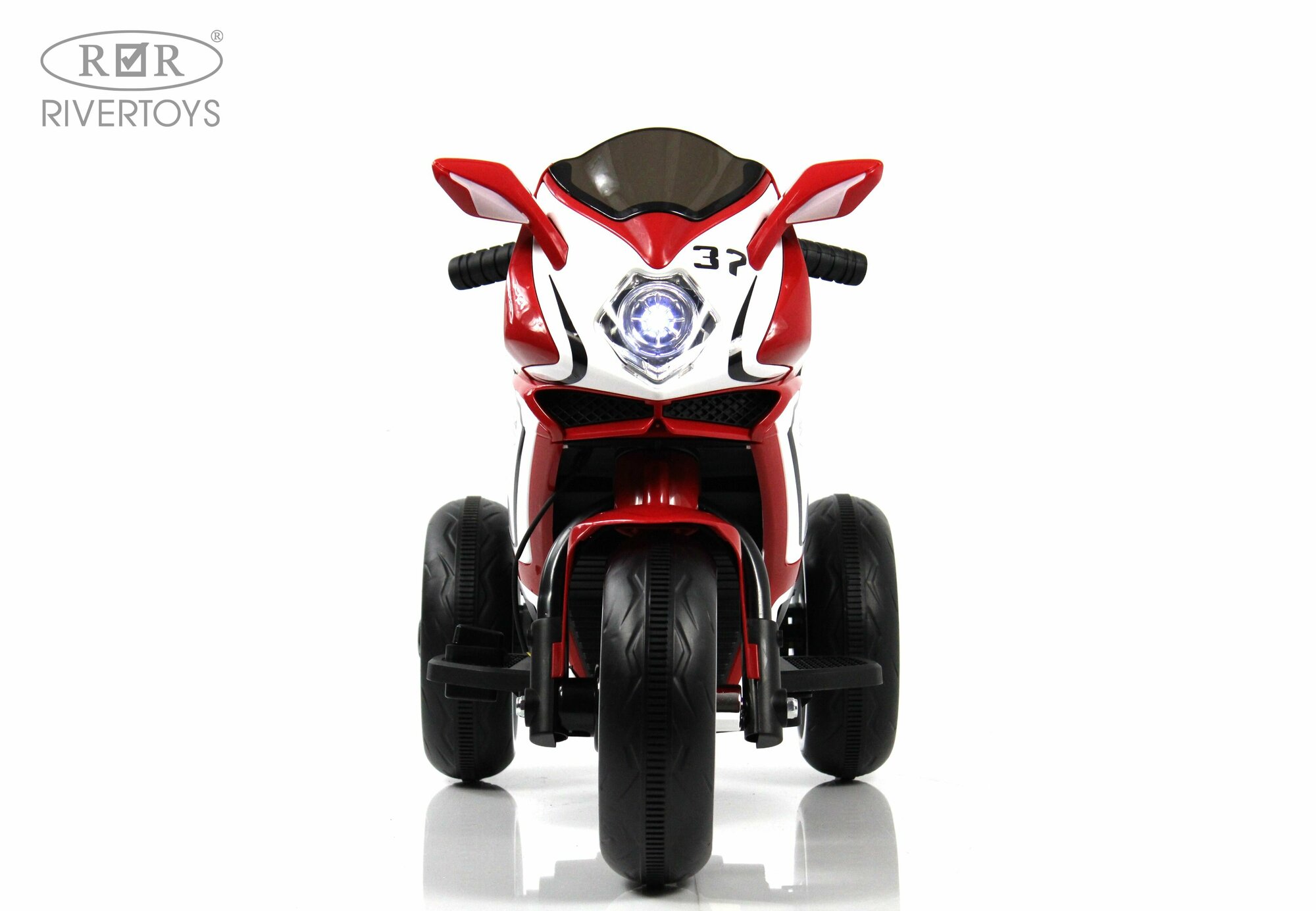 RiverToys Детский электромотоцикл K222AM красный