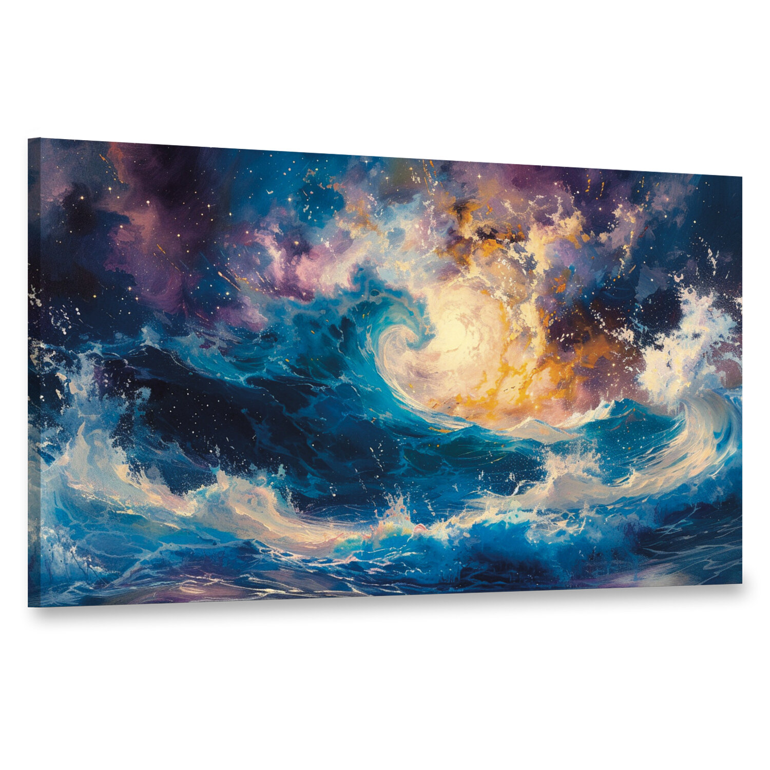 Интерьерная картина 100х60 "Звезда, играющая с волнами"