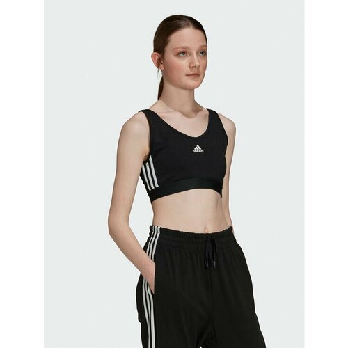 Топ adidas, размер M [INT], черный bralette seamless underwear 2021 fashion with removable breathable chest padded camisole sexy u shaped back women crop top