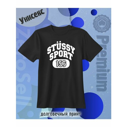 Футболка Zerosell stussy, размер L, черный