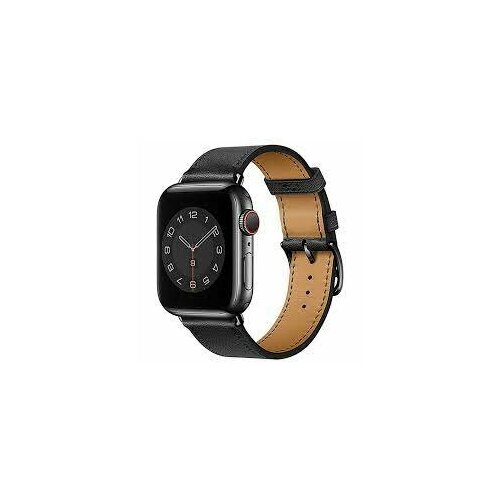 Ремешок из натуральной кожи для Apple Watch 38/40/41 (1-9/SE), WiWU Attelage Geniune Leather, Черный