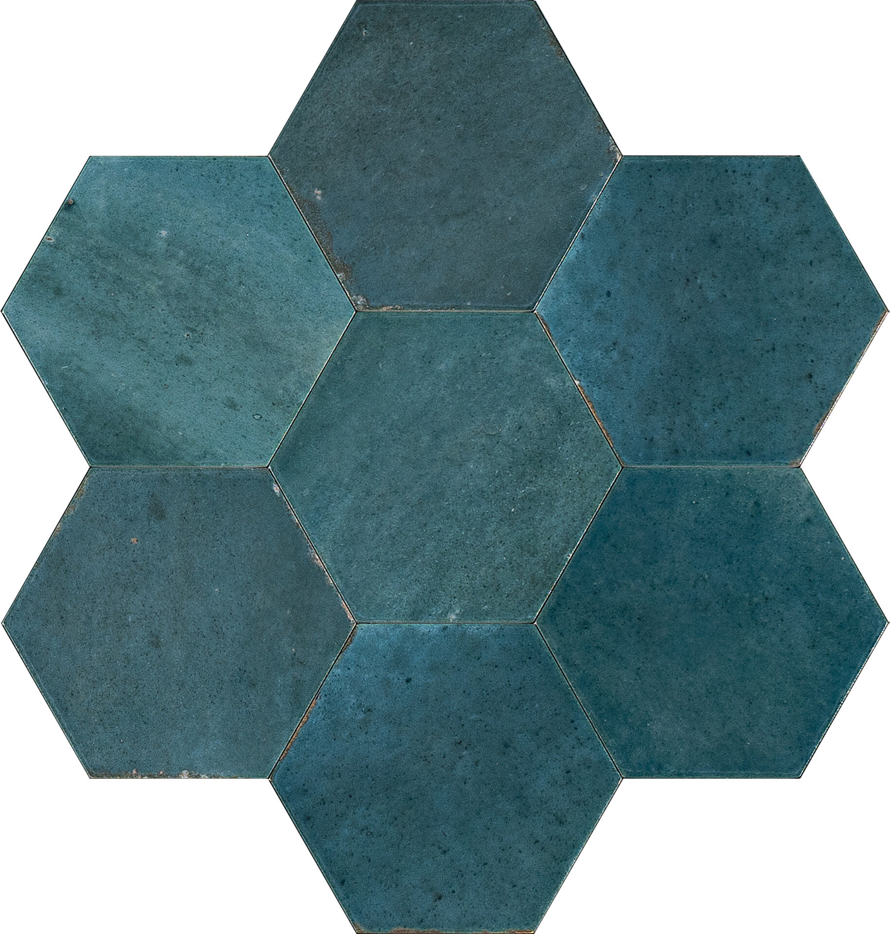 Керамогранит MARAZZI LUME Lume Blue lux esagona MFFF, 12x18.2 см, синий глянцевый