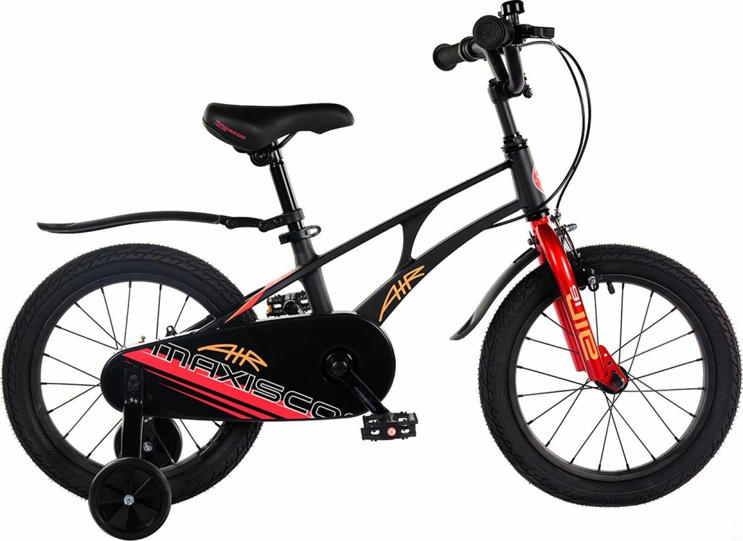 Велосипед Maxiscoo Air Стандарт 16" (2024) (Велосипед Maxiscoo AIR Стандарт 16" (2024), Черный Матовый, MSC-A1632)