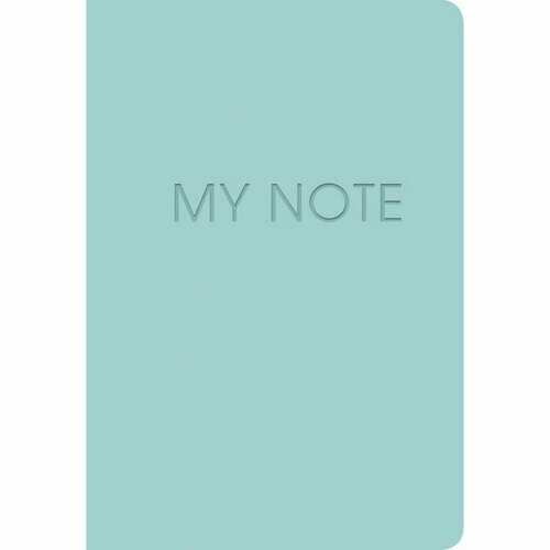 Блокнот А5 Мятный 60 листов без линовки искусственная кожа термотиснение тонированный блок офсет 70гм2 482₽