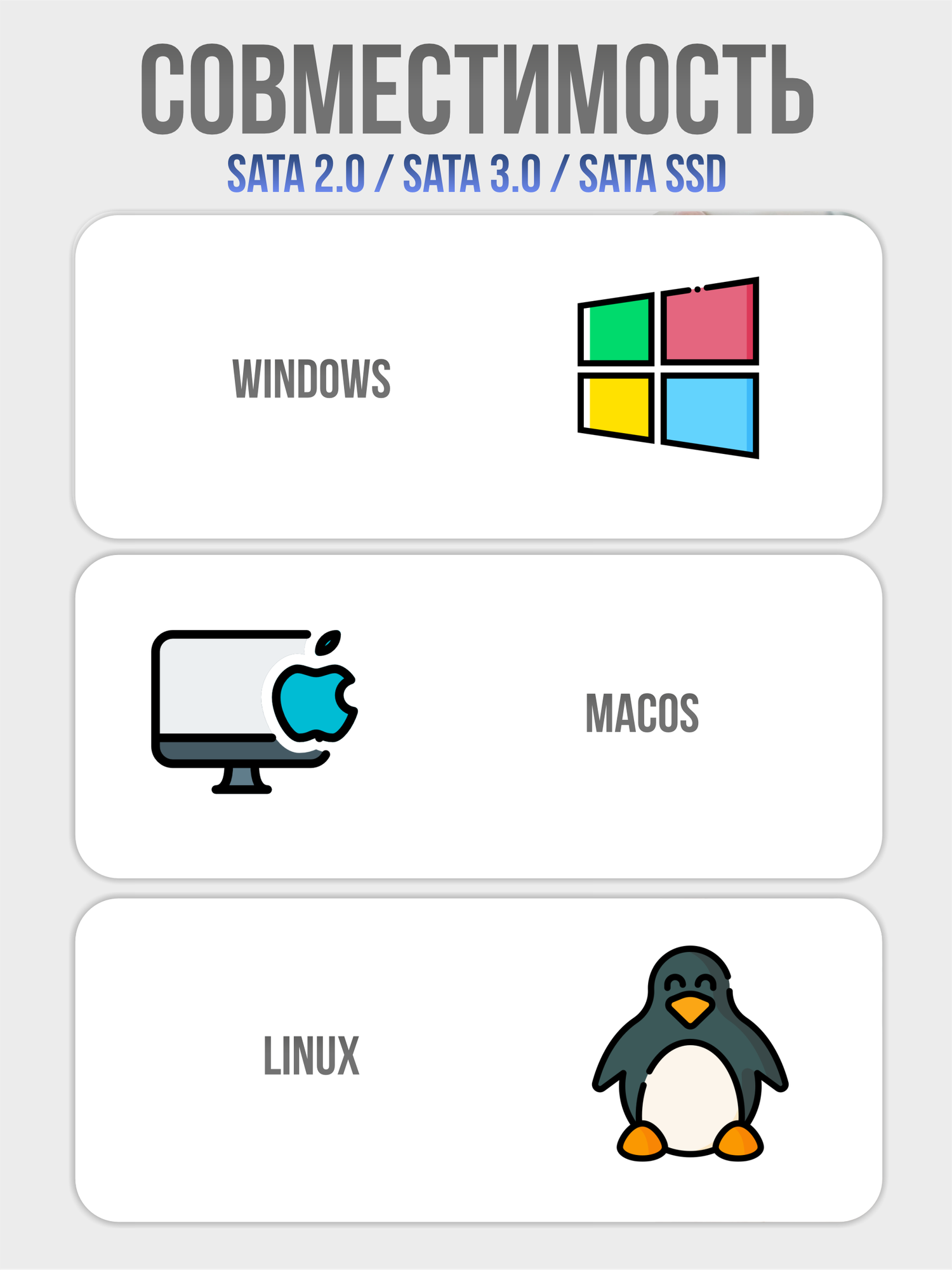 Корпус для жесткого диска и SSD Ziczic, кейс для sata usb 3.0