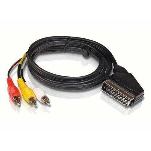 Кабель Scart - 3 RCA 1,5 метра кабель соединительный 2м buro scart 3xrca черный bsc005 2 817210