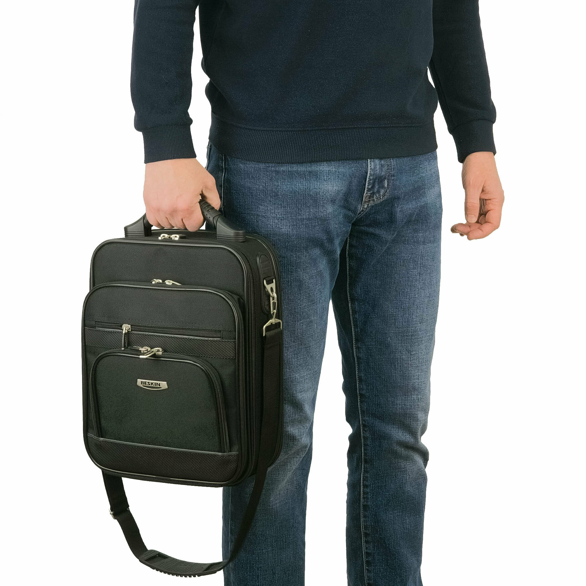 фото Сумка мужская, раздвижная, с каркасом BESKIN