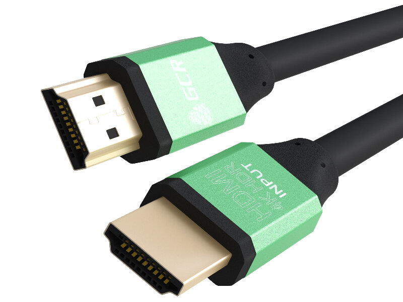 Greenconnect Кабель 0.75m HDMI версия 2.0, HDR 4:2:2, Ultra HD, 4K 60 fps 60Hz/5K*30Hz, 3D, AUDIO, 18.0 Гбит/с, 28/28 AWG, OD7.3mm, тройной экран, черный, AL корпус зеленый Greenconnect HDMI (m) - HDM - фото №8