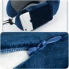 Фото #5 Подушка для путешествий с эффектом памяти Velur Eco синяя с карманом