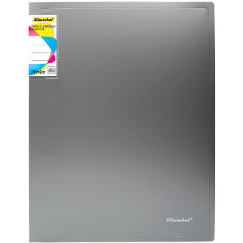 Папка с 60 прозрачными вкладышами A4 серебяная Perlen (292961-77)