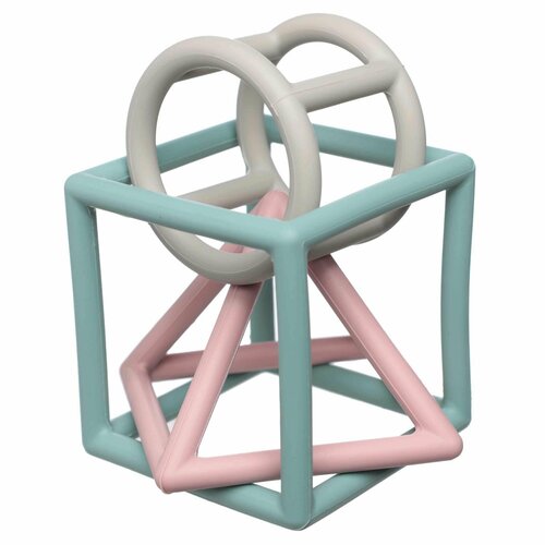 Игрушка развивающая 8 см 3 пр силикон цветная Геометрические фигуры Kiddy 1290₽