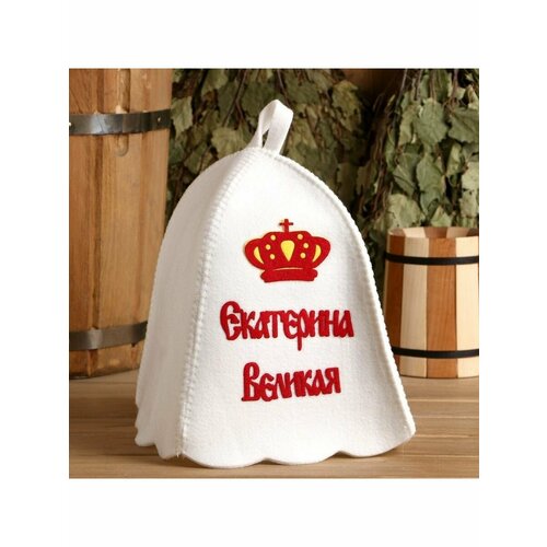 Шапка банная с аппликацией 