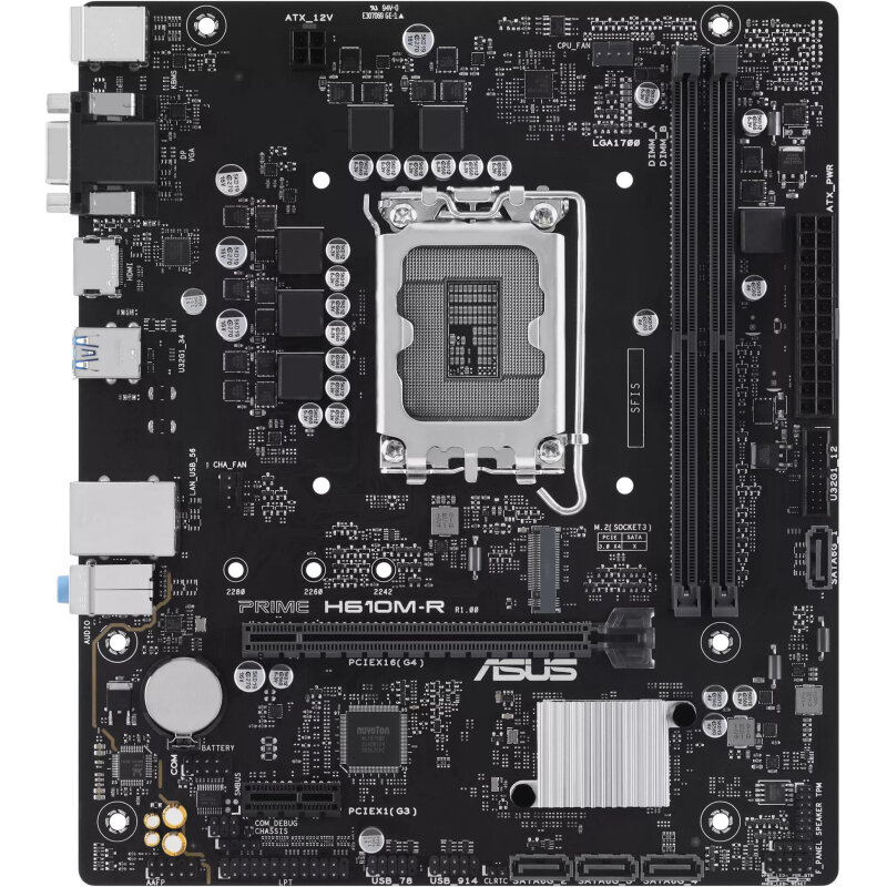 Материнская плата ASUS PRIME H610M-R-SI, s1700, Intel H610, DDR5 mATX