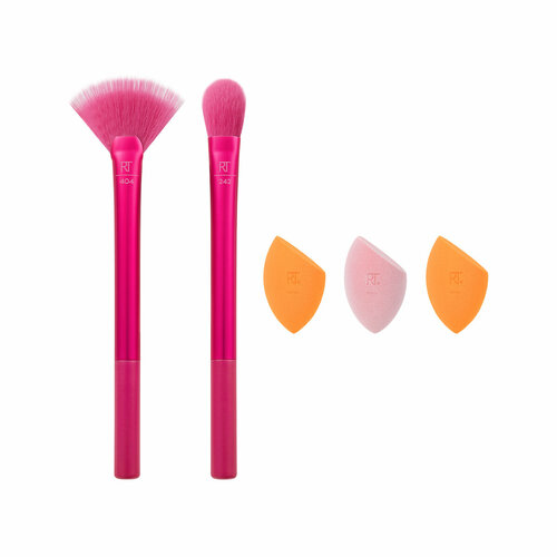 Набор для макияжа Real Techniques Starlite Nights Brush + Sponge Set (RT100107) real techniques brightening concealer оригинальная кисть для консилера и высветления кисть для макияжа лица