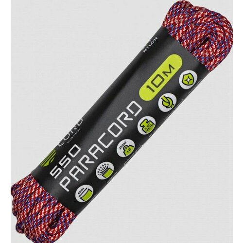 Паракорд 550 CORD nylon 10m RUS (flag)