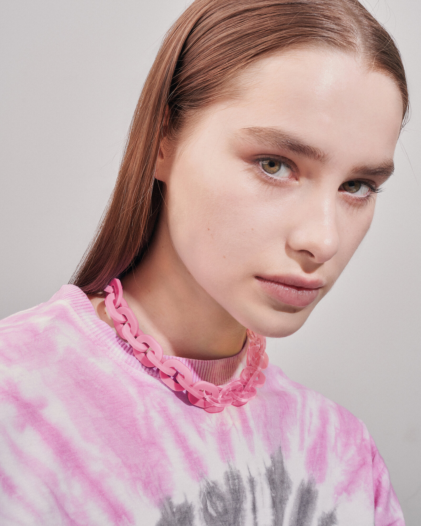 Колье MONOLAMA, длина 42.5 см, розовый — фото 1