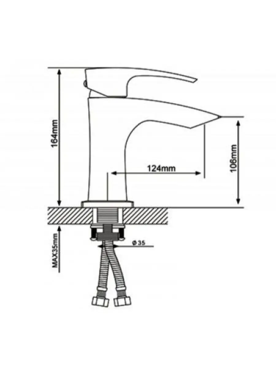 Смеситель для раковины Gappo Jacob G1007-1, лаутунь в цвете хром — фото 1