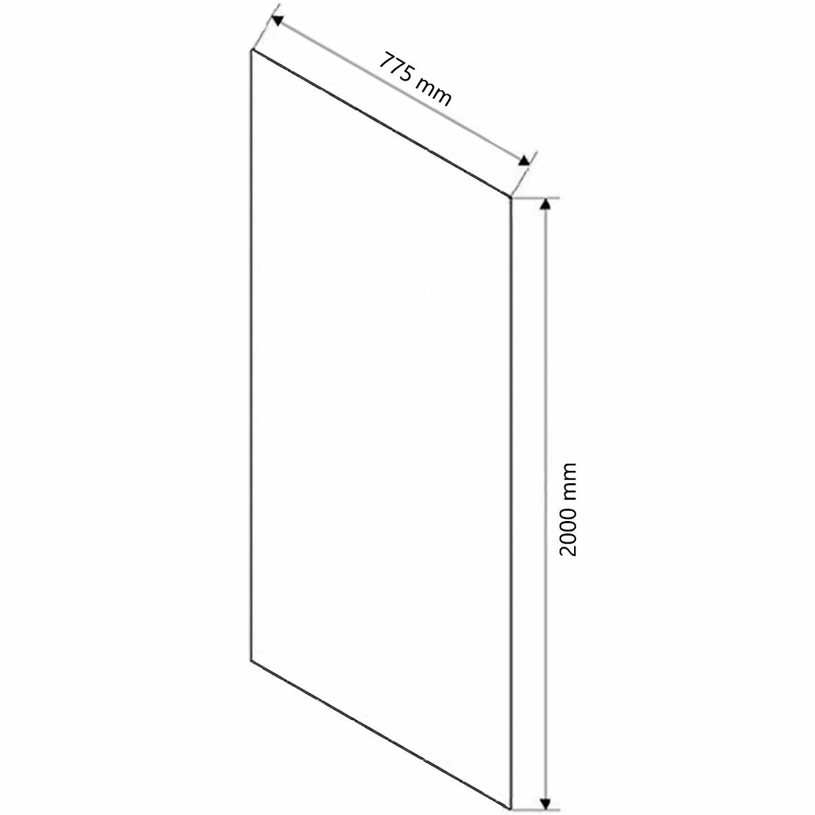 Душевая перегородка Vincea Walk-In 80x200 см стекло тонированное, VSG-1W800CG - фото №2