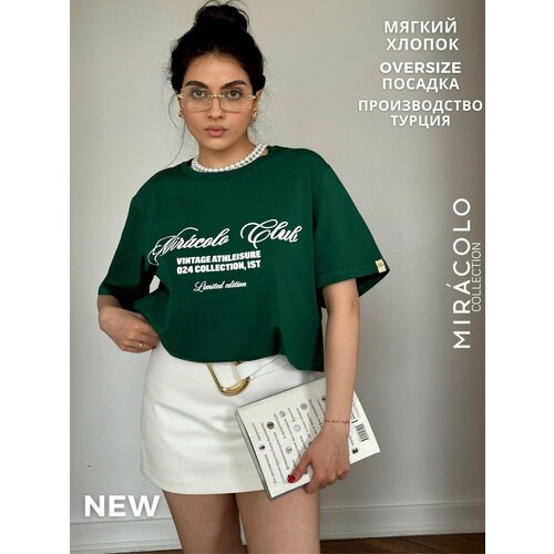 фото Футболка miracolo, размер l, зеленый