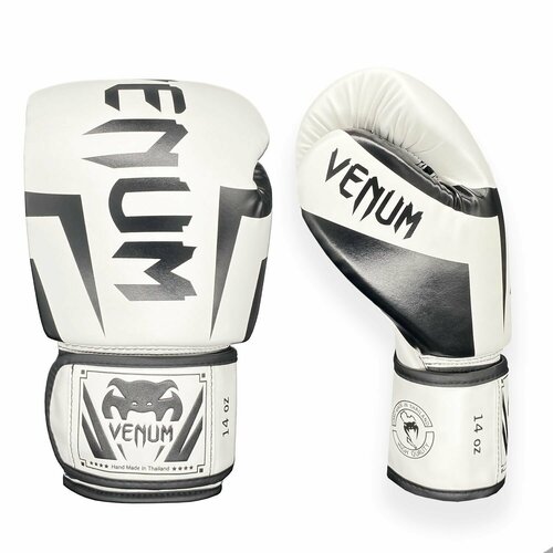Перчатки боксерские Venum Elite White, размер 14 oz