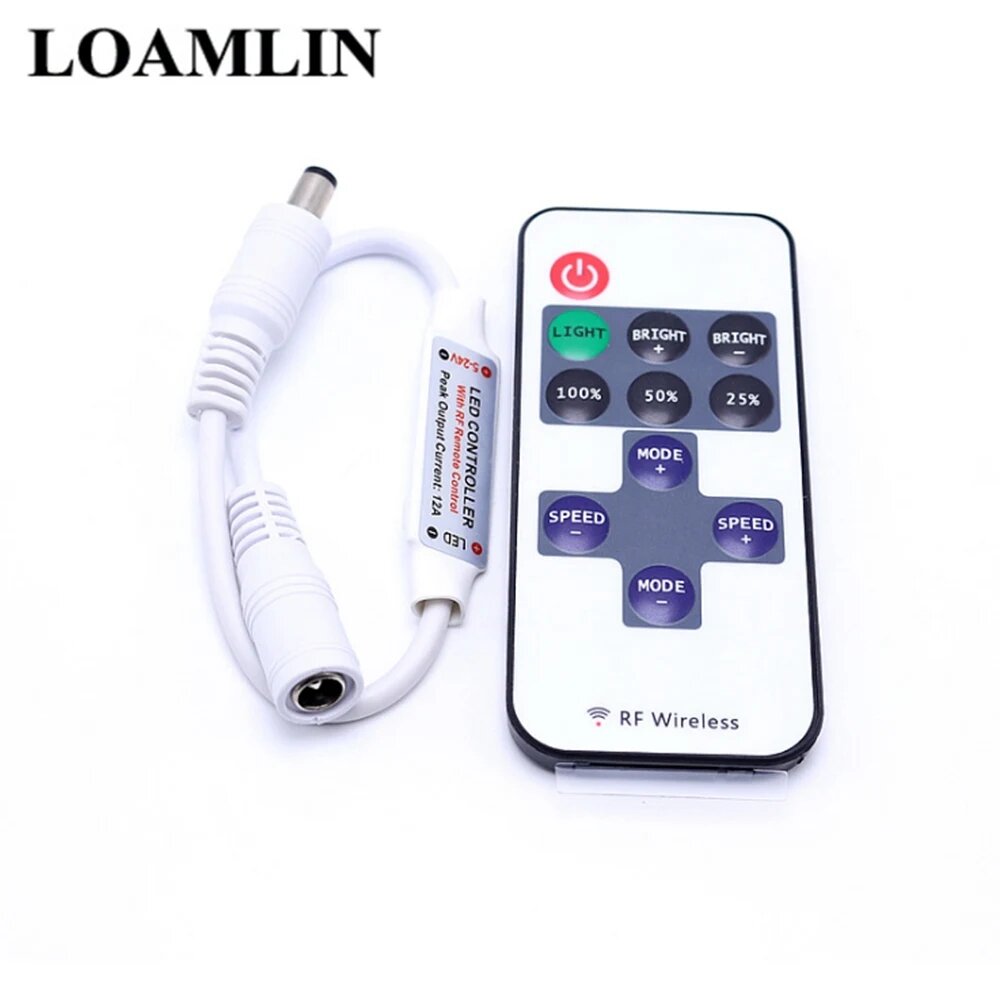 LOAMLIN Одноцветный LED контроллер с пультом Белый