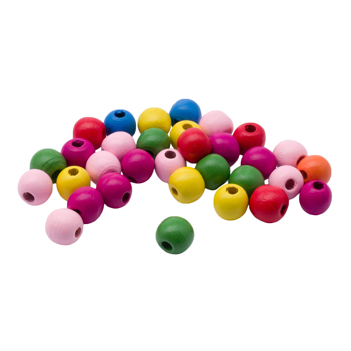 Бусины для рукоделия деревянные, цветной микс, 12мм, 18г, Astra&Craft (яркий микс) (4AR399)