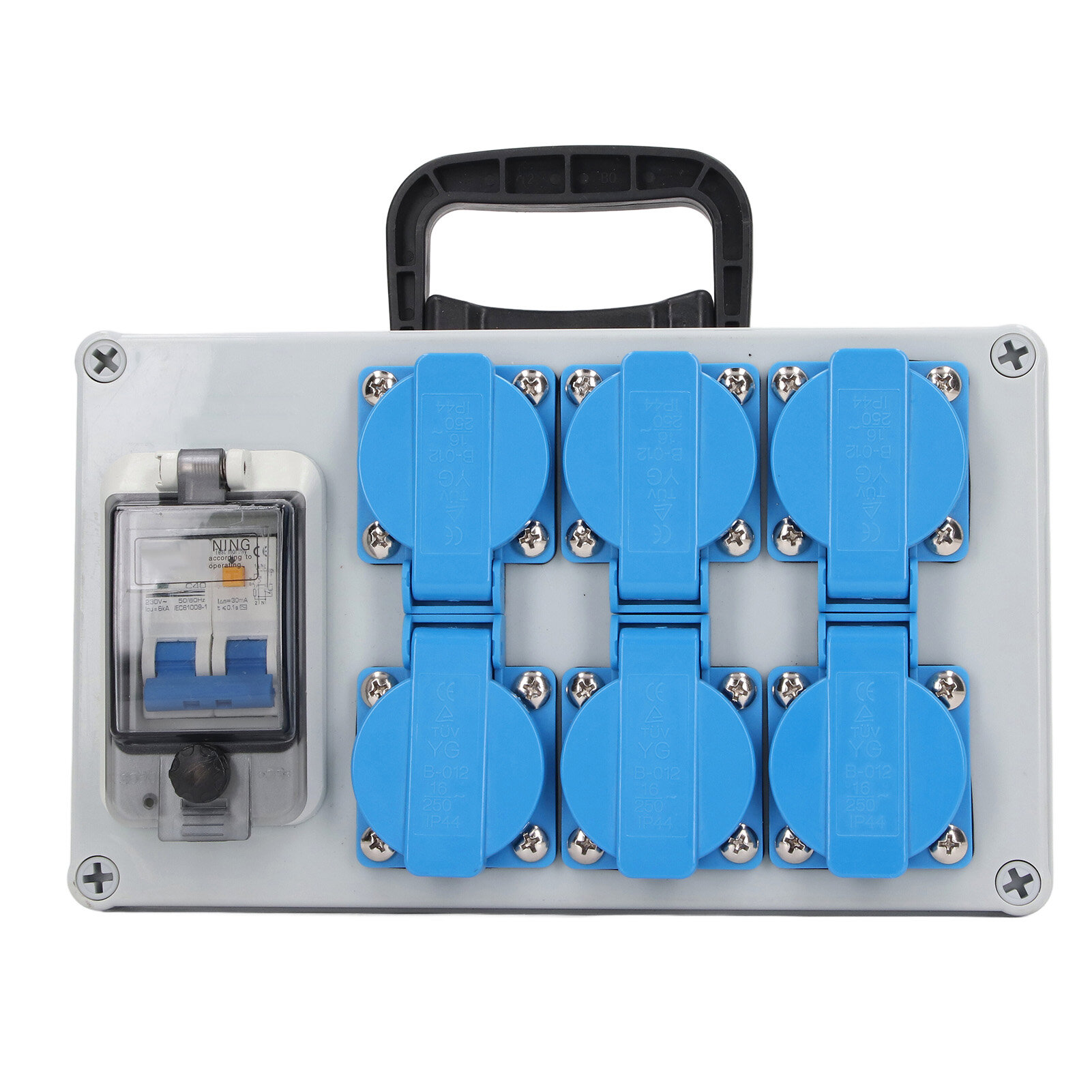 Распределительная установка сетевого напряжения 250V 16A RCBO RCD, влагозащищенный ящик с 230V 40A 1P+N автоматическим выключателем