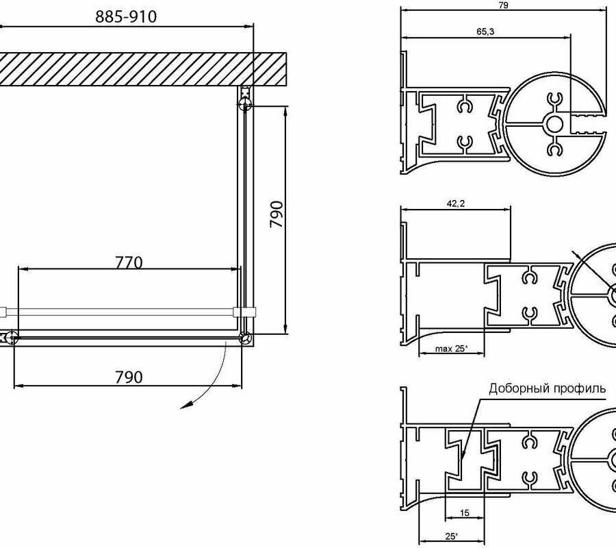Душевой уголок Vegas GlassEP-Fis NOVO 90 02М 10 L - фото №7