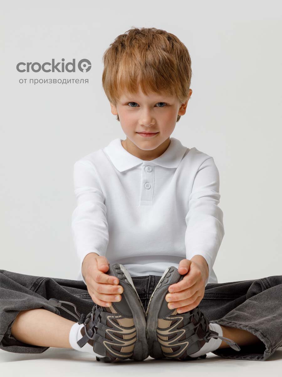 Поло crockid МП 302109/белый