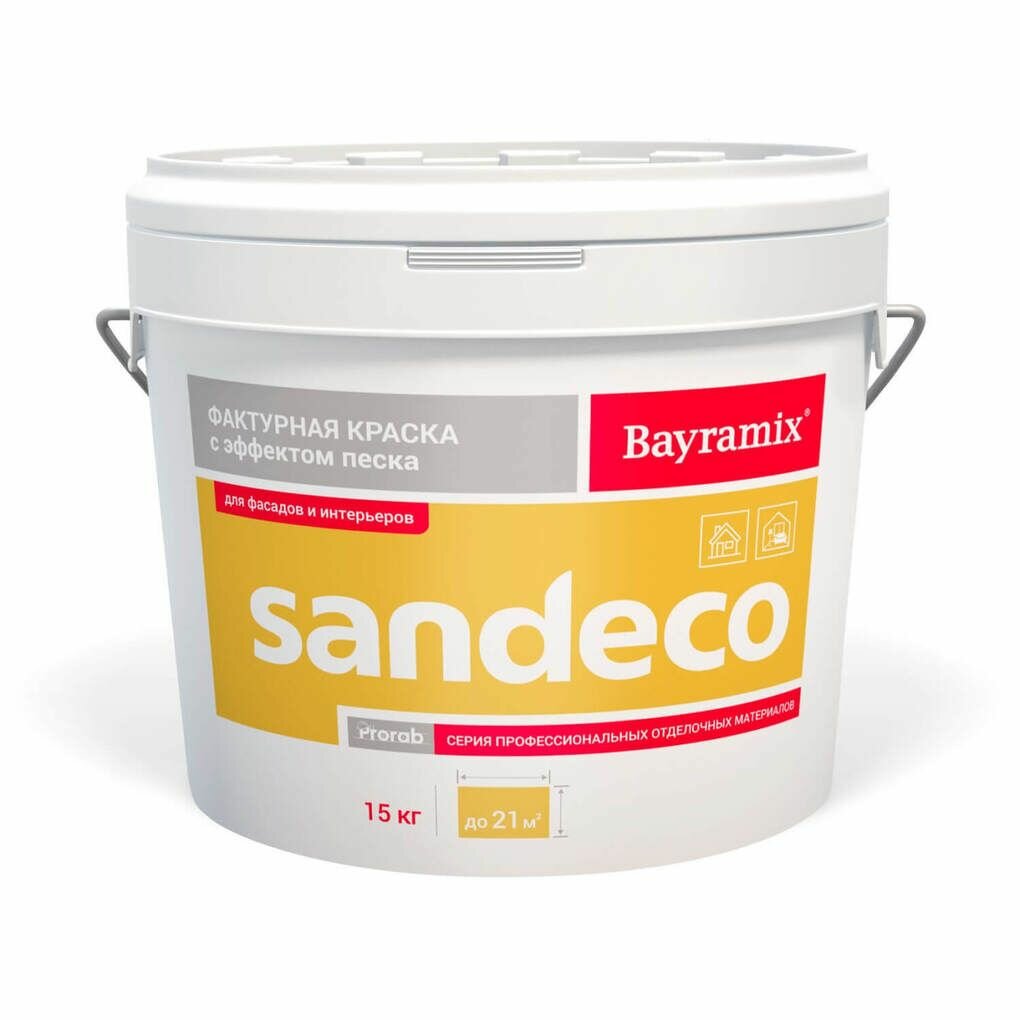 Фактурная краска с эффектом песка Bayramix Sandeco 001, 15 кг