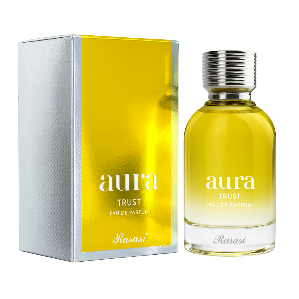 Духи Rasasi Aura Trust унисекс EDP 100 мл — свежий цитрусово-цветочный шлейф, пион, магнолия, мускус, пачули