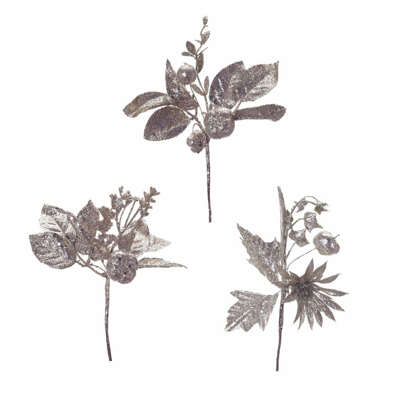 !09 Набор из 3-х изделий - Цветок искусственный L17 W7 H17 см дизайн микс