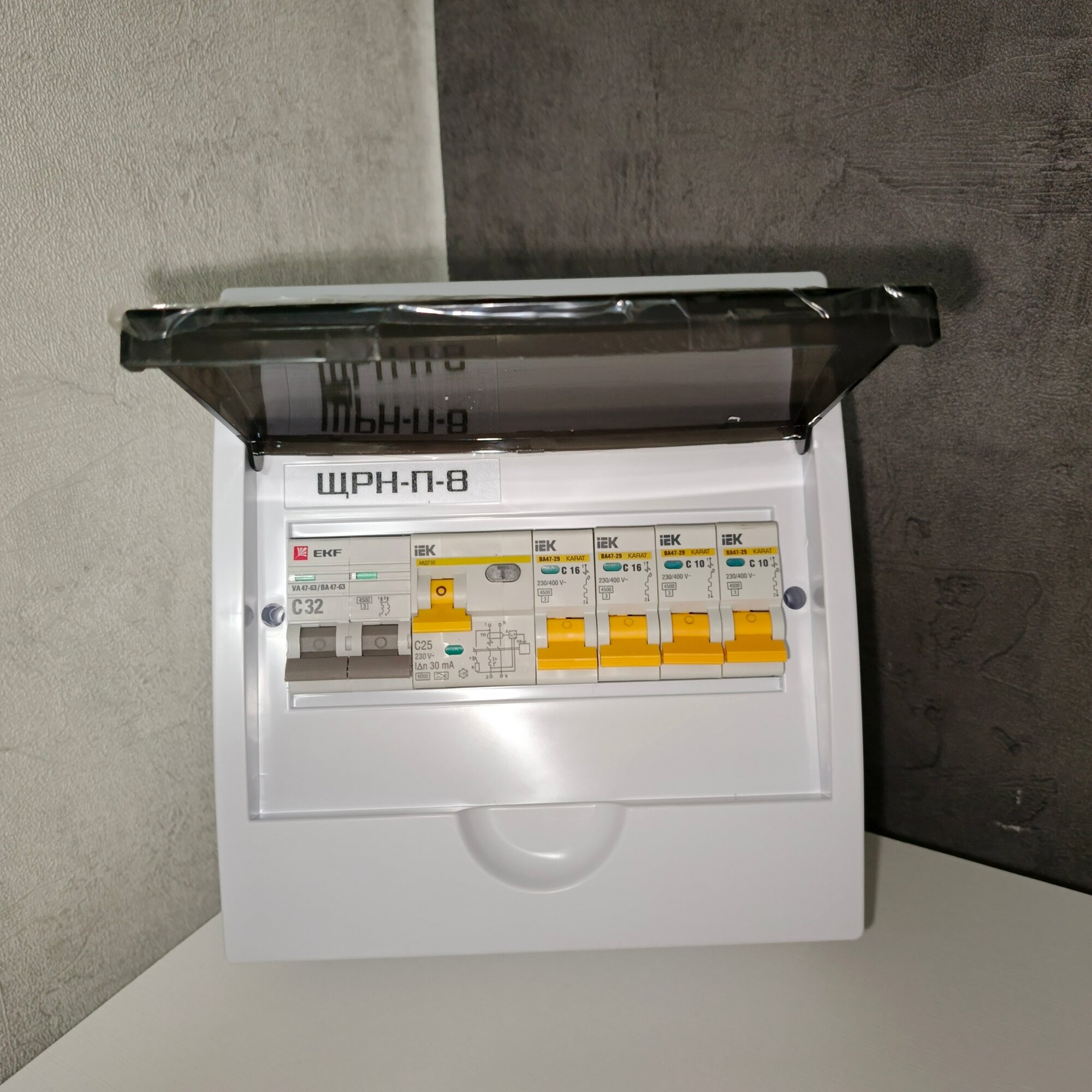 Электрощит однофазный IP41 навесной монтаж готовый к монтажу