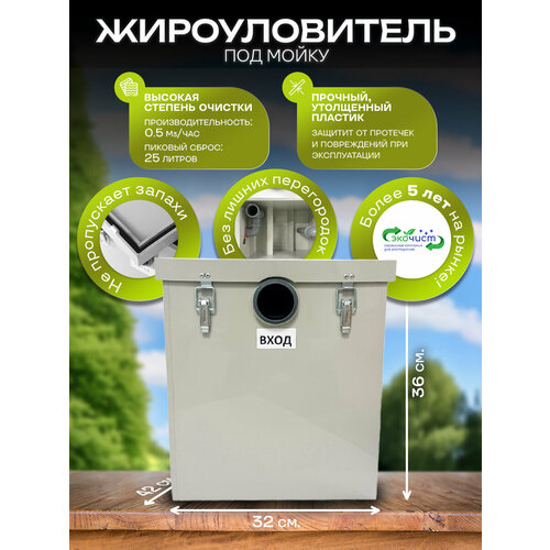 фото Жироуловитель под мойку экочист 0,5 -25 для кафе / гостиниц / частных домов