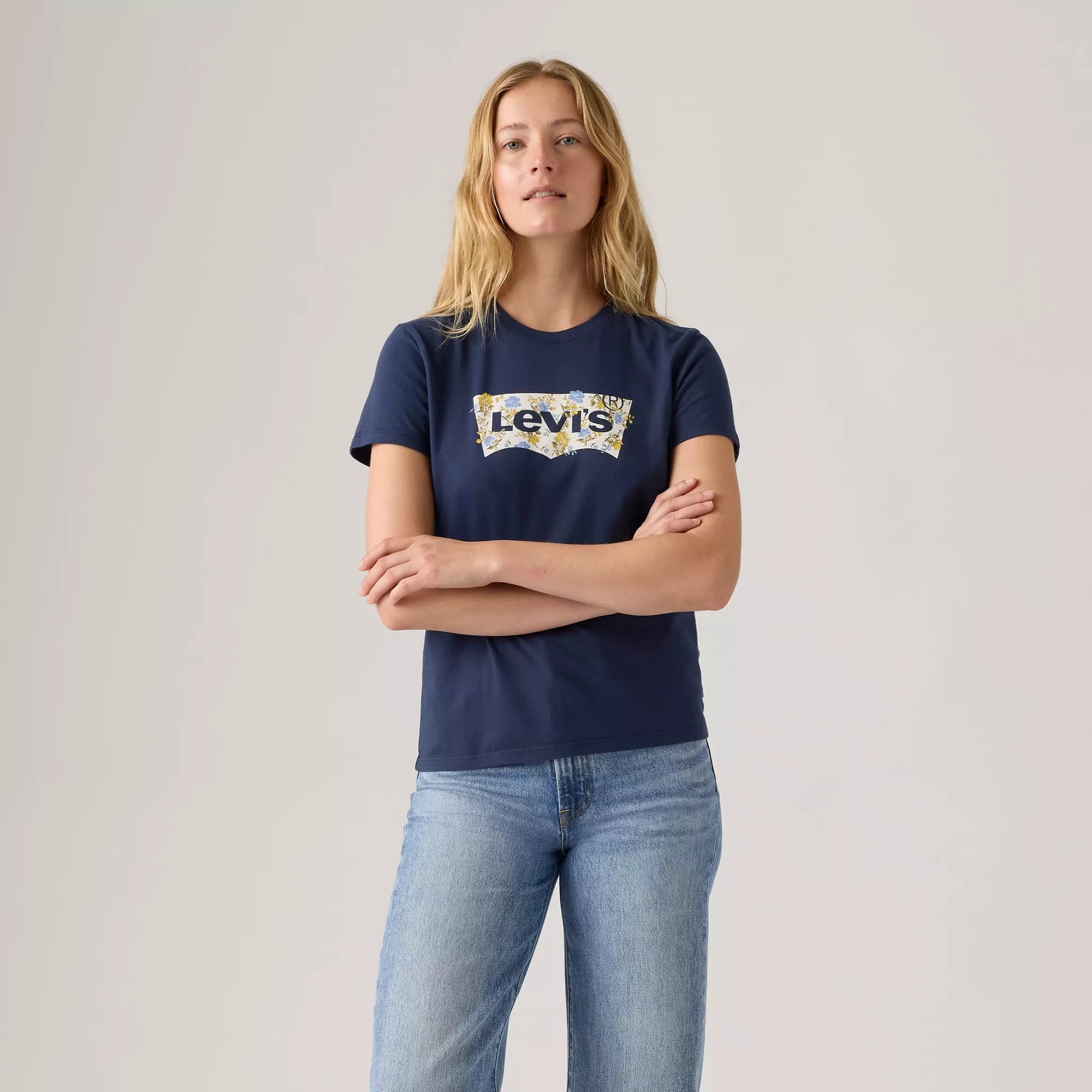 Футболка Levi's The Perfect Tee, размер S, синий — фото 1