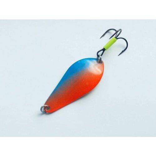 фото Блесна для рыбалки атом 2 ссср колеблющаяся/колебалка р-р 66х28, 17 гр. из латуни нет бренда