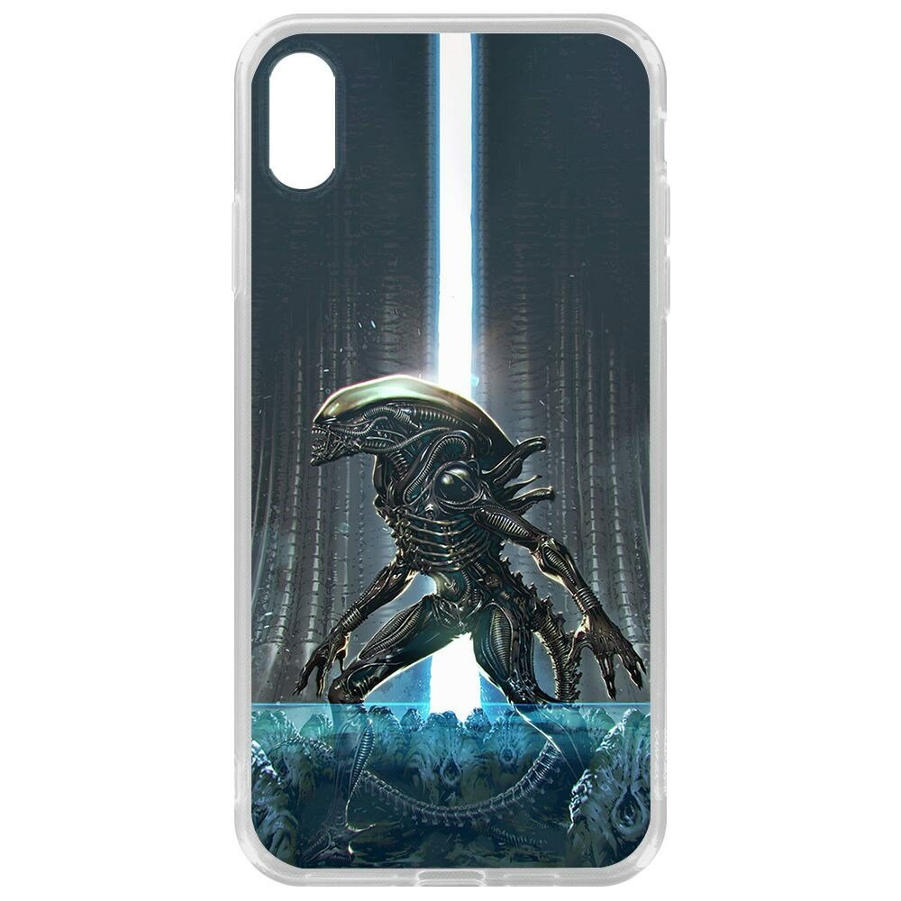 Чехол-накладка Krutoff Clear Case Чужой. Тревога для iPhone XS Max