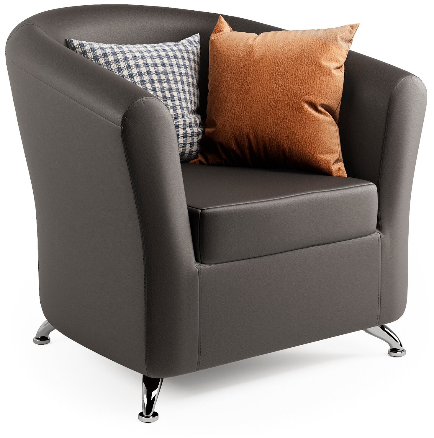 Кресло Шарм-Дизайн Евро экокожа коричневый