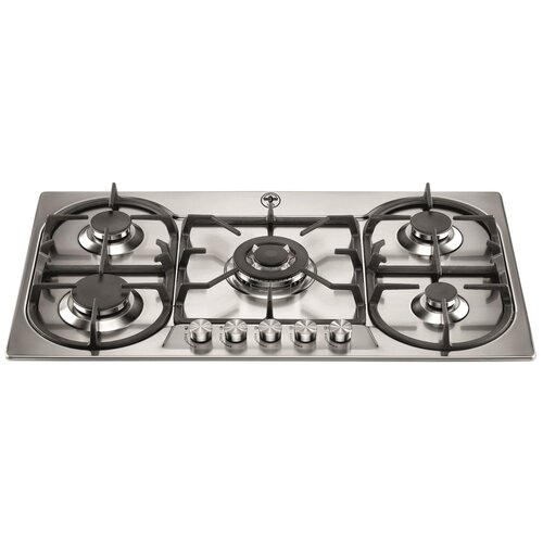Встраиваемая Газовая варочная панель La Germania плита P9101D9X 90см 5 конфорок WOK сталь 3980000₽