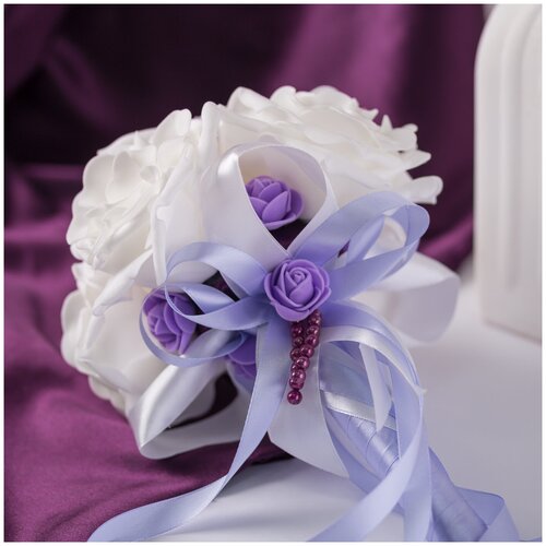 Украшение для прически Свадебная мечта, розовый, фиолетовый роскошный свадебный букет topqueen hf01 свадебный букет невесты со стразами серебряные стразы свадебные цветы букет невесты