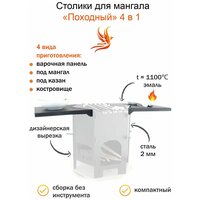 Боковые столики для мангала "Походный" 4в1 GardenChef, количество 2шт.