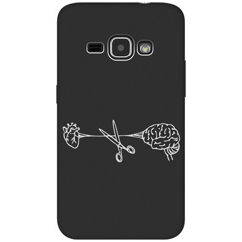 Матовый Soft Touch силиконовый чехол на Samsung Galaxy J1 (2016), Самсунг Джей 1 2016 с 3D принтом Cut It W черный матовый soft touch силиконовый чехол на samsung galaxy j1 2016 самсунг джей 1 2016 с 3d принтом brain plus heart w черный