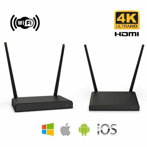 Беспроводной HDMI с функцией KVM до 100 метров по Wi-Fi (4K)