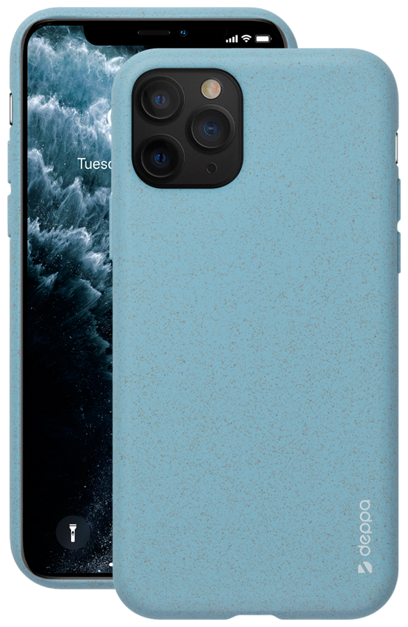 Чехол (клип-кейс) DEPPA Eco Case, для Apple iPhone 11 Pro, голубой [87277] - фото №2