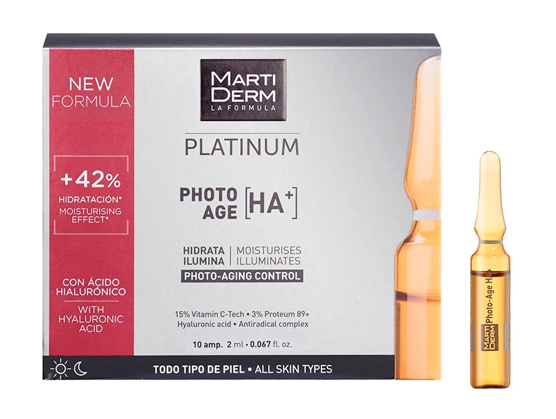 MARTIDERM Platinum Photo-Age HA+ Ампулы для лица "Коррекция фотостарения Гиалуроновая кислота +", 10x2 мл