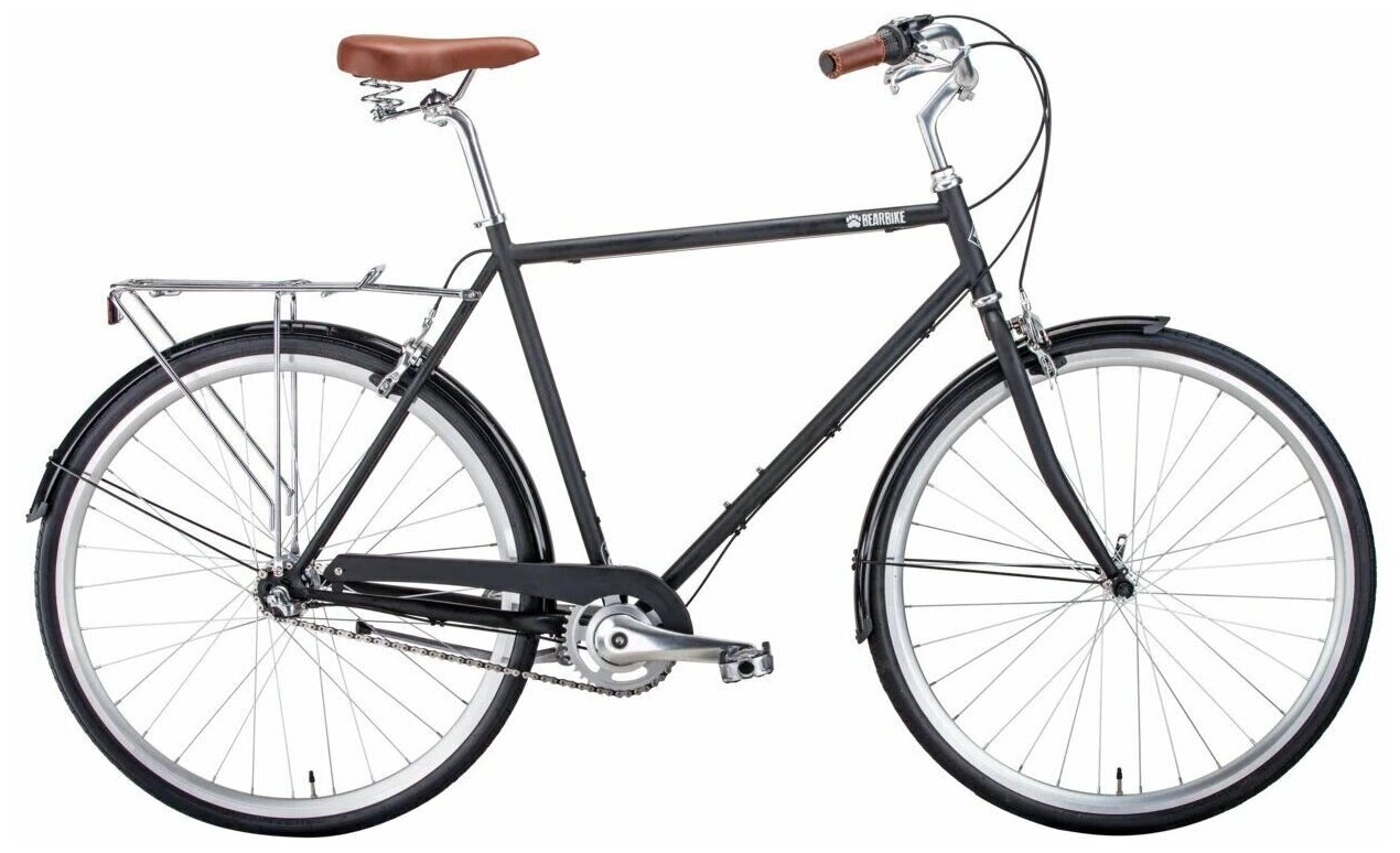 Bear Bike London 3Ск. 28" (требует финальной сборки), Цвет черный матов., Размер 580мм