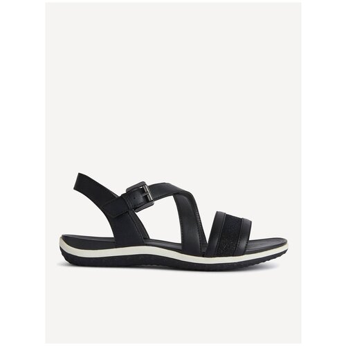 фото Туфли летние открытые geox для женщин d sandal vega цвет чёрный, размер 35