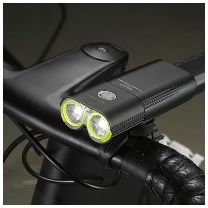Велосипедный передний фонарь GACIRON V9DP1600 с USB-зарядкой