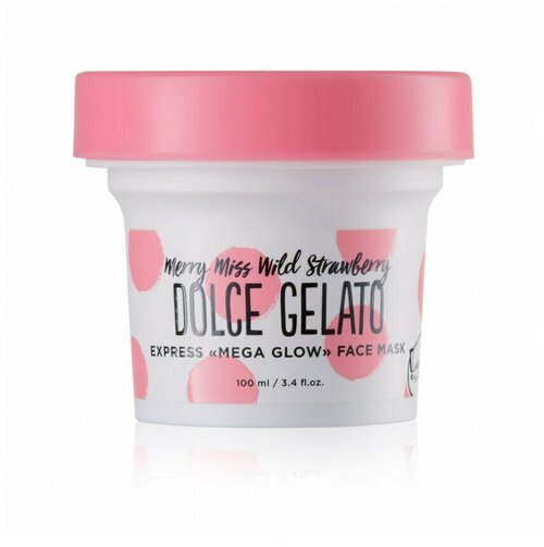 DOLCE MILK GELATO Экспресс-маска Мега сияние для лица Мисс Клубничный компромисс 100 мл