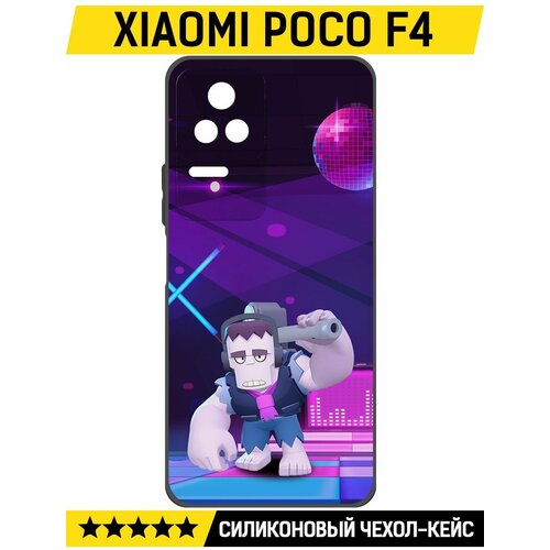 Чехол-накладка Krutoff Soft Case Brawl Stars - Фрэнк для Xiaomi Poco F4 черный чехол накладка krutoff soft case brawl stars фрэнк для xiaomi poco x5 черный